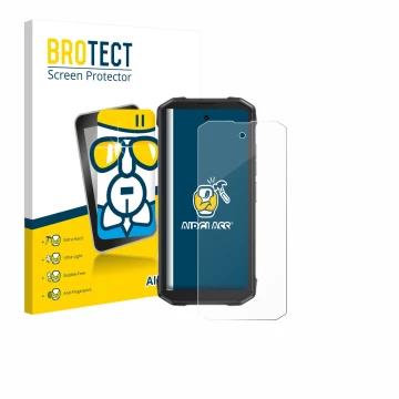 Parte frontale di una confezione del prodotto con il logo del marchio BROTECT. Accanto è raffigurato il dispositivo Cubot King