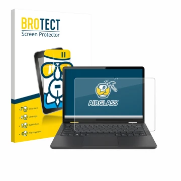 Parte frontale di una confezione del prodotto con il logo del marchio BROTECT. Accanto è raffigurato il dispositivo Lenovo 13w