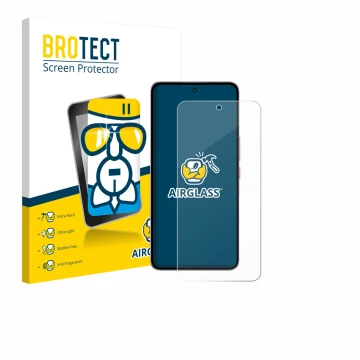 Parte frontale di una confezione del prodotto con il logo del marchio BROTECT. Accanto è raffigurato il dispositivo Nubia Neo 