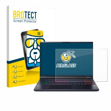Parte frontale di una confezione del prodotto con il logo del marchio BROTECT. Accanto è raffigurato il dispositivo Acer Preda