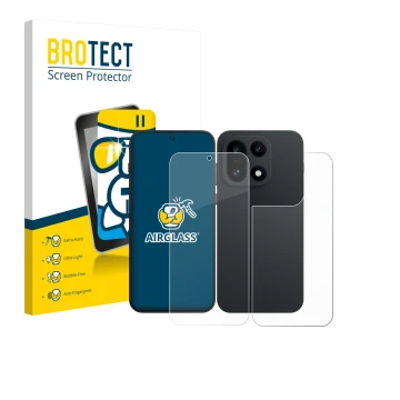 Parte frontale di una confezione del prodotto con il logo del marchio BROTECT. Accanto è raffigurato il dispositivo OnePlus 15