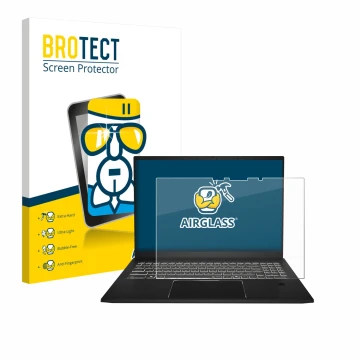 Parte frontale di una confezione del prodotto con il logo del marchio BROTECT. Accanto è raffigurato il dispositivo MSI Summit