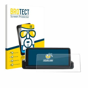 Parte frontale di una confezione del prodotto con il logo del marchio BROTECT. Accanto è raffigurato il dispositivo Junsun Car