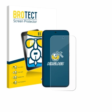 Parte frontale di una confezione del prodotto con il logo del marchio BROTECT. Accanto è raffigurato il dispositivo Oppo Reno 