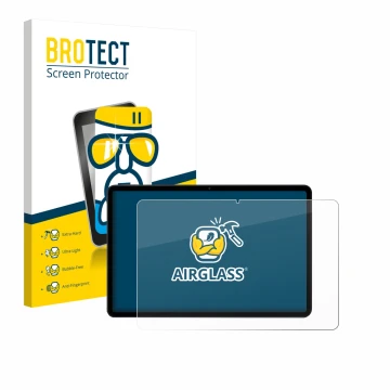 Parte frontale di una confezione del prodotto con il logo del marchio BROTECT. Accanto è raffigurato il dispositivo Xiaomi Poc