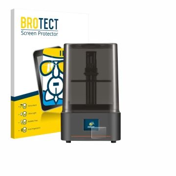 Parte frontale di una confezione del prodotto con il logo del marchio BROTECT. Accanto è raffigurato il dispositivo Anycubic P