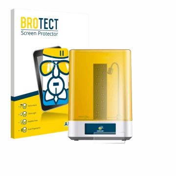 Parte frontale di una confezione del prodotto con il logo del marchio BROTECT. Accanto è raffigurato il dispositivo Anycubic W