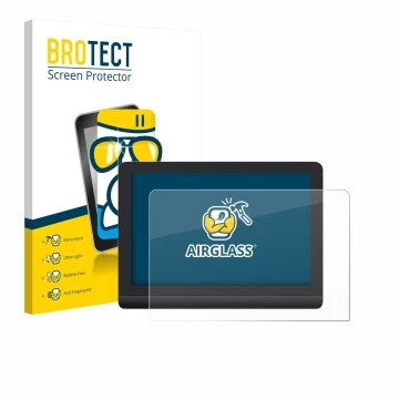 Parte frontale di una confezione del prodotto con il logo del marchio BROTECT. Accanto è raffigurato il dispositivo XP-Pen Art