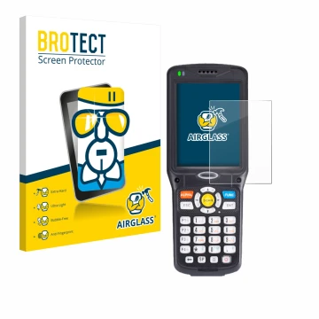 Parte frontale di una confezione del prodotto con il logo del marchio BROTECT. Accanto è raffigurato il dispositivo Unitech HT