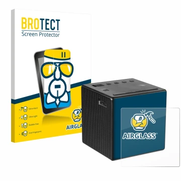 Parte frontale di una confezione del prodotto con il logo del marchio BROTECT. Accanto è raffigurato il dispositivo Sony ICF-C