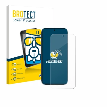Parte frontale di una confezione del prodotto con il logo del marchio BROTECT. Accanto è raffigurato il dispositivo Vivo S50 c