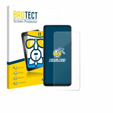 Parte frontale di una confezione del prodotto con il logo del marchio BROTECT. Accanto è raffigurato il dispositivo Oppo K13x 