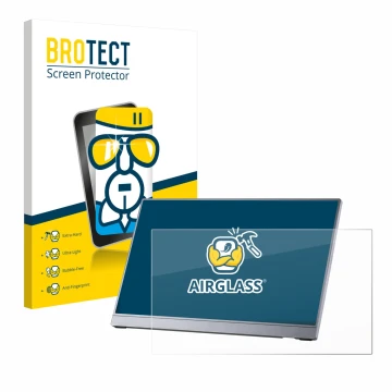 Parte frontale di una confezione del prodotto con il logo del marchio BROTECT. Accanto è raffigurato il dispositivo Arzopa Z3F