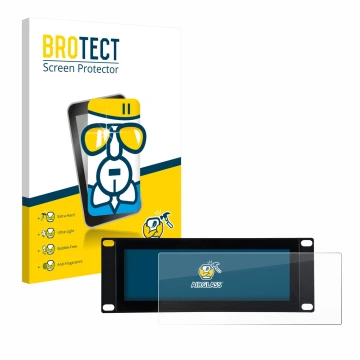 Parte frontale di una confezione del prodotto con il logo del marchio BROTECT. Accanto è raffigurato il dispositivo GeeekPi DP