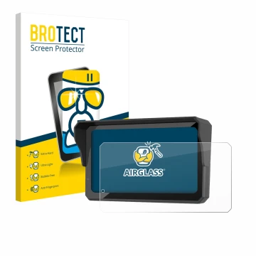 Parte frontale di una confezione del prodotto con il logo del marchio BROTECT. Accanto è raffigurato il dispositivo Carpuride 