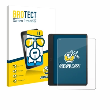 Parte frontale di una confezione del prodotto con il logo del marchio BROTECT. Accanto è raffigurato il dispositivo TCL Note A