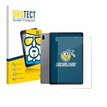 Parte frontale di una confezione del prodotto con il logo del marchio BROTECT. Accanto è raffigurato il dispositivo Samsung Ga