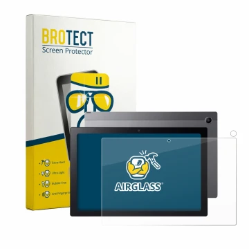 Parte frontale di una confezione del prodotto con il logo del marchio BROTECT. Accanto è raffigurato il dispositivo Acer Chrom