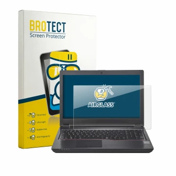 Parte frontale di una confezione del prodotto con il logo del marchio BROTECT. Accanto è raffigurato il dispositivo Fujitsu Ce