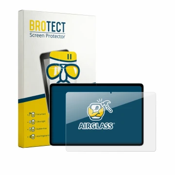 Parte frontale di una confezione del prodotto con il logo del marchio BROTECT. Accanto è raffigurato il dispositivo Teclast P3