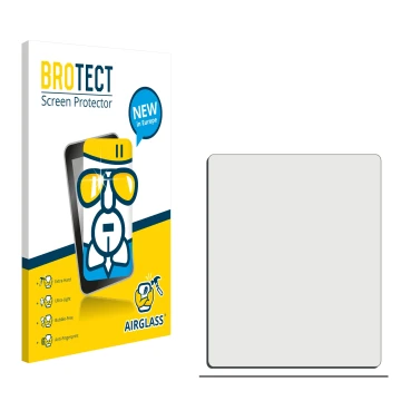 Parte frontale di una confezione del prodotto con il logo del marchio BROTECT. Accanto si trova la protezione per lo schermo c