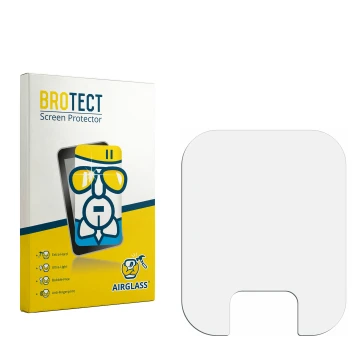 Parte frontale di una confezione del prodotto con il logo del marchio BROTECT. Accanto si trova la protezione per lo schermo c