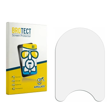 Parte frontale di una confezione del prodotto con il logo del marchio BROTECT. Accanto si trova la protezione per lo schermo c