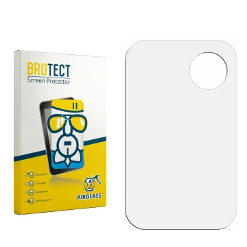 Parte frontale di una confezione del prodotto con il logo del marchio BROTECT. Accanto si trova la protezione per lo schermo c