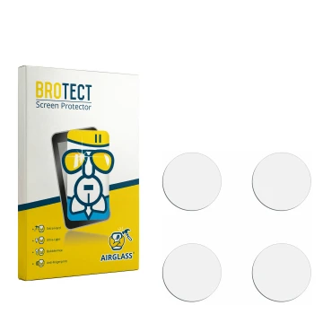 Parte frontale di una confezione del prodotto con il logo del marchio BROTECT. Accanto si trova la protezione per lo schermo c