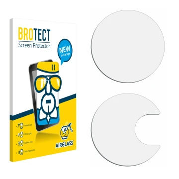 Parte frontale di una confezione del prodotto con il logo del marchio BROTECT. Accanto si trova la protezione per lo schermo c