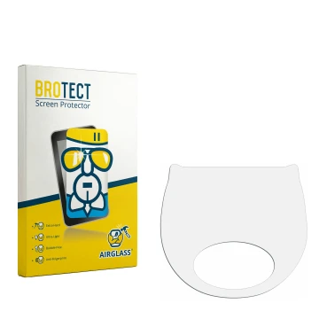 Parte frontale di una confezione del prodotto con il logo del marchio BROTECT. Accanto si trova la protezione per lo schermo c