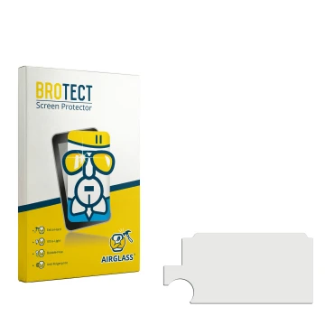 Parte frontale di una confezione del prodotto con il logo del marchio BROTECT. Accanto si trova la protezione per lo schermo c