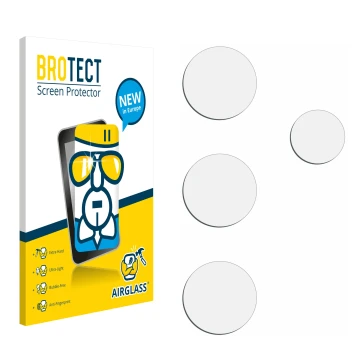 Parte frontale di una confezione del prodotto con il logo del marchio BROTECT. Accanto si trova la protezione per lo schermo c