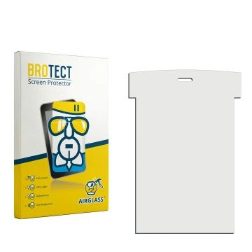 Parte frontale di una confezione del prodotto con il logo del marchio BROTECT. Accanto si trova la protezione per lo schermo c