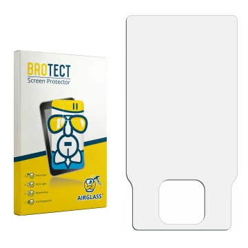 Parte frontale di una confezione del prodotto con il logo del marchio BROTECT. Accanto si trova la protezione per lo schermo c