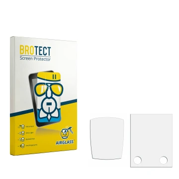 Parte frontale di una confezione del prodotto con il logo del marchio BROTECT. Accanto si trova la protezione per lo schermo c