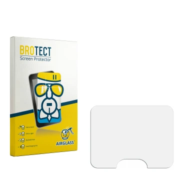 Parte frontale di una confezione del prodotto con il logo del marchio BROTECT. Accanto si trova la protezione per lo schermo c