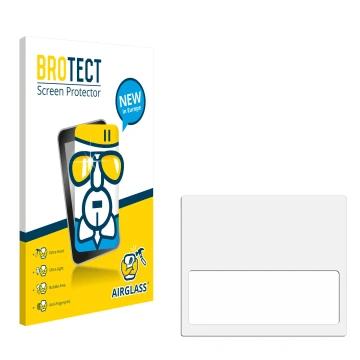 Parte frontale di una confezione del prodotto con il logo del marchio BROTECT. Accanto si trova la protezione per lo schermo c