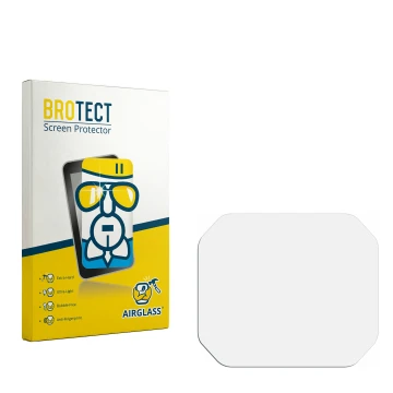 Parte frontale di una confezione del prodotto con il logo del marchio BROTECT. Accanto si trova la protezione per lo schermo c