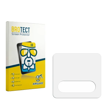 Parte frontale di una confezione del prodotto con il logo del marchio BROTECT. Accanto si trova la protezione per lo schermo c