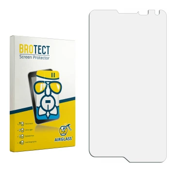 Parte frontale di una confezione del prodotto con il logo del marchio BROTECT. Accanto si trova la protezione per lo schermo c