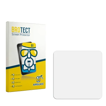 Parte frontale di una confezione del prodotto con il logo del marchio BROTECT. Accanto si trova la protezione per lo schermo c