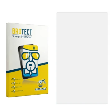 Parte frontale di una confezione del prodotto con il logo del marchio BROTECT. Accanto si trova la protezione per lo schermo c