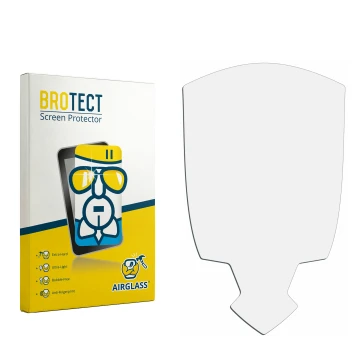 Parte frontale di una confezione del prodotto con il logo del marchio BROTECT. Accanto si trova la protezione per lo schermo c