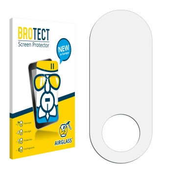 Parte frontale di una confezione del prodotto con il logo del marchio BROTECT. Accanto si trova la protezione per lo schermo c