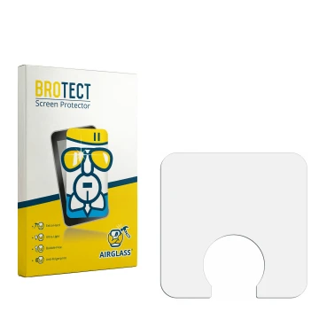 Parte frontale di una confezione del prodotto con il logo del marchio BROTECT. Accanto si trova la protezione per lo schermo c