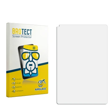 Parte frontale di una confezione del prodotto con il logo del marchio BROTECT. Accanto si trova la protezione per lo schermo c