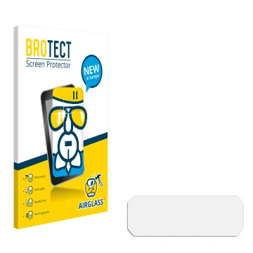 Parte frontale di una confezione del prodotto con il logo del marchio BROTECT. Accanto si trova la protezione per lo schermo c