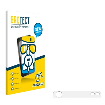 Parte frontale di una confezione del prodotto con il logo del marchio BROTECT. Accanto si trova la protezione per lo schermo c