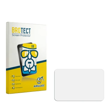 Parte frontale di una confezione del prodotto con il logo del marchio BROTECT. Accanto si trova la protezione per lo schermo c